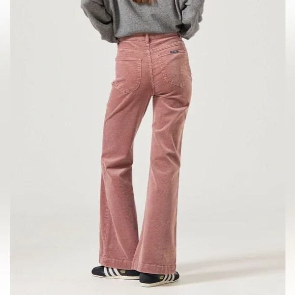ROLLA'S Dusty Pink Corduroy Flare Jeans - Picture 2 of 11